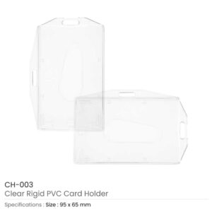 Clear Plastic PVC Card Holder - Image 3