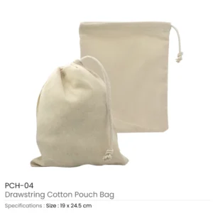 Cotton Pouch Bags with Drawstring - Image 3