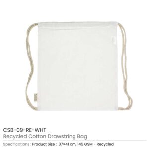 Recycled Drawstring Cotton Bags - Image 14