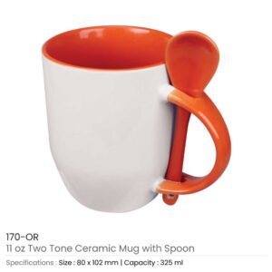 Ceramic Mugs with Spoon - Image 13