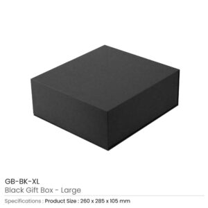 Black Gift Box with Magnetic Closure Size XL - Image 3