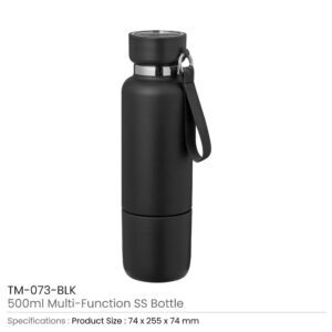 Multi-function SS Bottles, Double Wall, Base Cup, Lanyard, 500ml - Image 11