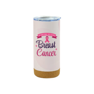 Travel Mugs with Breast Cancer Awareness Logo