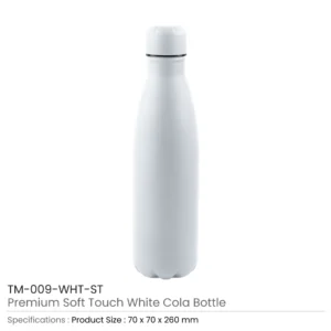 Premium Soft Touch Matt Cola Bottles in Stainless Steel 500ml - Image 4