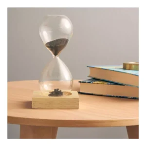 Magnetic Sand Timer with Wooden Base - 2 Minutes - Image 4