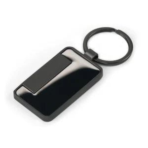Metal Keychain Rectangle Gun Metal Matte Finish Plate - Image 5