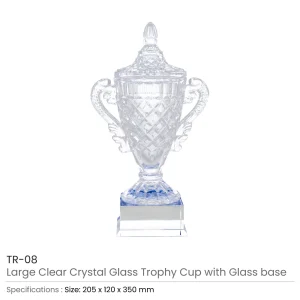 Large Crystal Glass Trophy Cup with Chocolate Gift Edition - Image 8