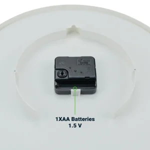 Round Analog Wall Clock Matte Finish White - Image 8