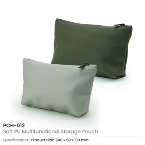 Cosmetic Pouch with Zipper in Soft PU Material - Image 7