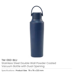 Dual Opening SS Bottles, Double-Wall Insulated Body, Powder Coated, 500ml - Image 8