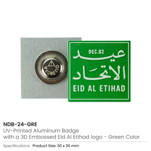 Eid Al Etihad Badges in Aluminum with Magnet Attachment - Image 3