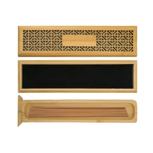 Wooden Incense Burner Holder with Drawer Includes 10 Pcs Oud Sticks - Image 6