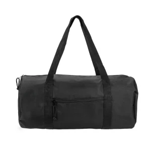Duffle Gym Bags in Black with Zipper Closure