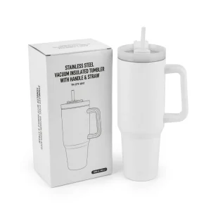 Tumblers with Handle and Straw in Stainless Steel 1200ml - Image 10