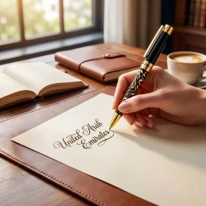 Emirati Prestige Metal Pens with Arabic Calligraphy & UAE Falcon Edition - Image 3